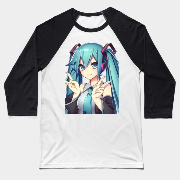 Hatsune Miku Baseball T-Shirt by EllyStar24